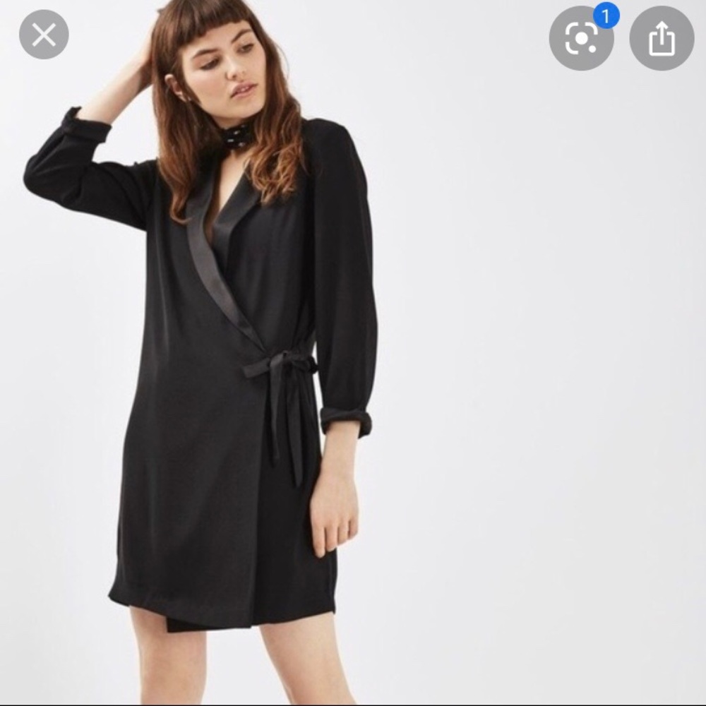 Topshop Side tie Blazer Dress